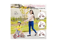 Kids Trike Bike 4-in-1 with Push Handle and Height-Adjustable Seat for Growing Kids