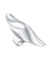 Bling Jewelry Geometric Unique Fashion Statement Full Finger Ring Sterling Silver