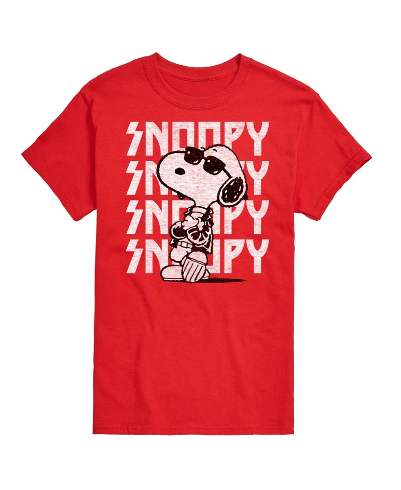 Hybrid Apparel Snoopy Rock Name Repeat Men's Short Sleeve Tee