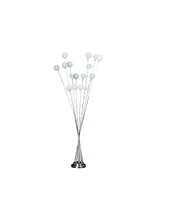 61.5" In 16-Light Acrylic Globe Aluminun Led Chrysanthe Silver Chrome Metal Floor Lamp