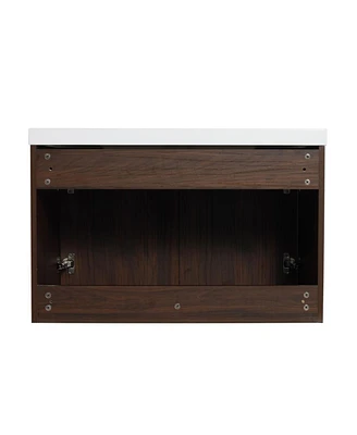 Soft Close Doors Bathroom Vanity With Sink, 30 Inch For Small Bathroom