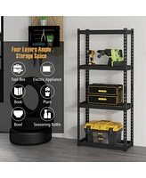4 Pcs 4-Tier Metal Shelving Unit Heavy Duty Wire Storage Rack with Anti-slip Foot Pads