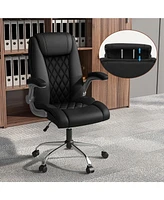 Pu Leather Office Chair Height Adjustable Executive Chair with Adjustable Headrest