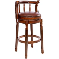 Streamdale Furniture 29.5" Brown Wooden Swivel Barstool