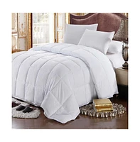 Egyptian Linens Goose Down Feather Comforter All Season 300TC Cotton, Twin/Twin Xl