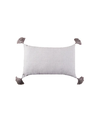 14" x 22" Bree Blush Stripe Woven Lumbar Accent Throw Pillow