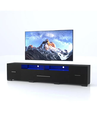 Rgb Led Tv Stand with Storage and Remote Control