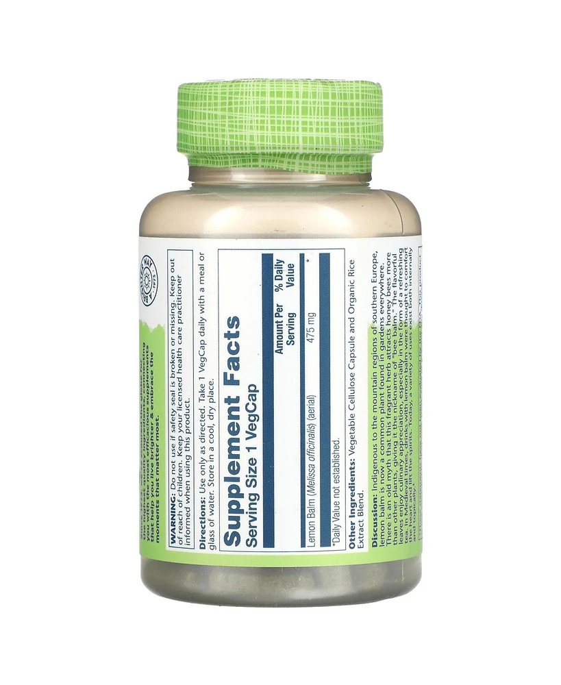 Solaray True Herbs Lemon Balm 475 mg