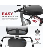 Sunny Health & Fitness Elite Recumbent Cross Trainer & Elliptical Machine with 12-Level Magnetic Resistance & Exclusive SunnyFit App Enhanced Bluetoot