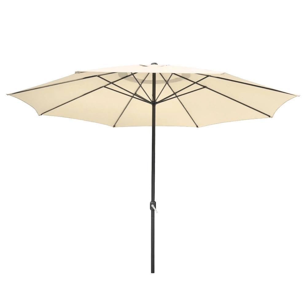 Yescom Xl 13Ft Aluminum Patio Umbrella 8 Rib Heavy Duty Table Parasol Crank Outdoor Garden Deck Beach Furniture