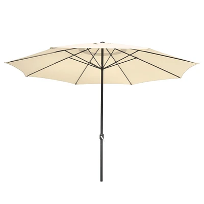 Yescom Xl 13Ft Aluminum Patio Umbrella 8 Rib Heavy Duty Table Parasol Crank Outdoor Garden Deck Beach Furniture