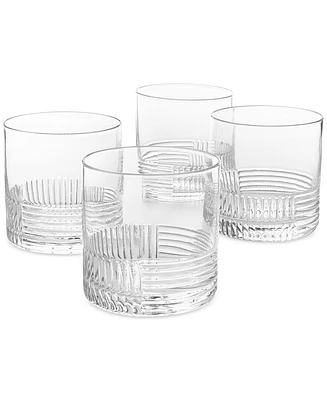 The Cellar Lia Collection 13-oz. Fluted Double Old Fashion Glasses, Set of 4, Exclusively at Macy's