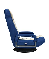 360-Degree Swivel Gaming Floor Chair with Foldable Adjustable