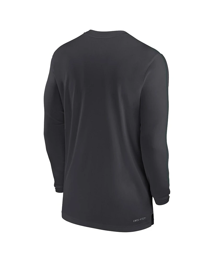 Nike Men's Michigan State Spartans 2024 Sideline Coach Uv Performance Long Sleeve T-Shirt