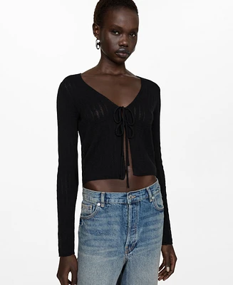 Mango Women's Regular Knitted Cardigan