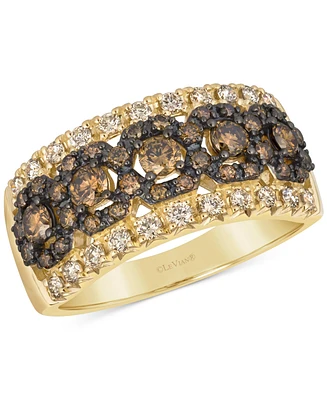 Le Vian Chocolate Diamond & Nude Diamond Fancy Openwork Ring (1-1/6 ct. t.w.) in 14k Gold