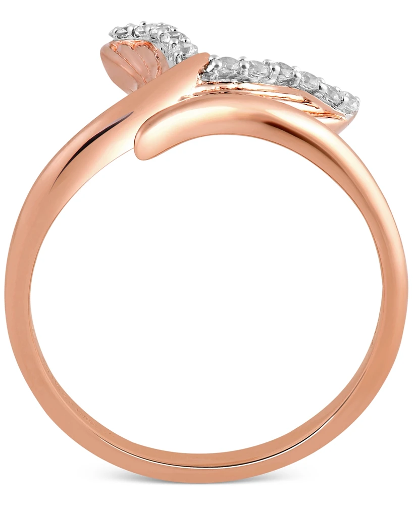 Diamond Ariel Mermaid Tail Ring (1/10 ct. t.w.) in 10k Rose Gold