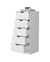 Fm Furniture Dillon Narrow 5 Drawer Dresser