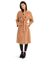 Belle & Bloom Women's Boss Girl Double-Breasted Lined Wool Coat