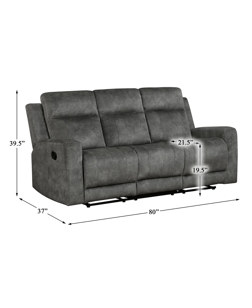 Homelegance White Label Pagosa 80" Double Reclining Sofa