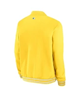 Nike Men's Gold Boston Red Sox City Connect Authentic Collection Game Time Bomber Full-Zip Jacket