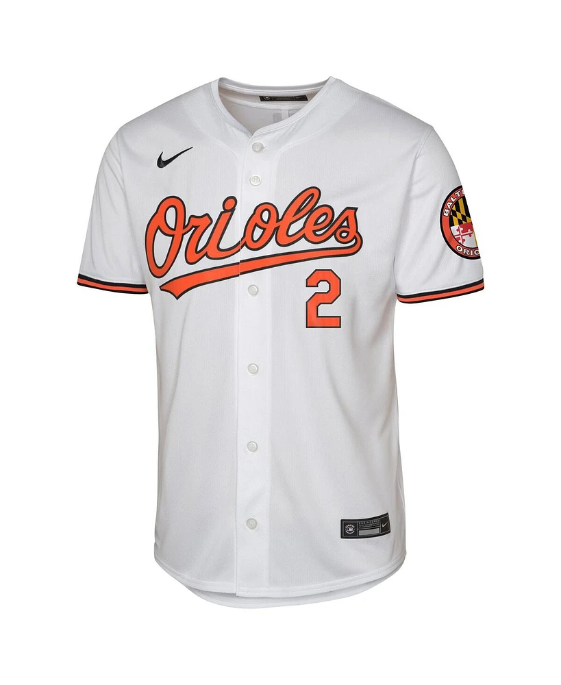 Nike Big Boys and Girls Gunnar Henderson White Baltimore Orioles Home Limited Jersey