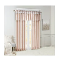 Madison Park Emilia Twist Tab Lined Window Curtain Panel, Single Curtain with Privacy Lining for Bedroom and Living Room, 108 inch length Single Curta