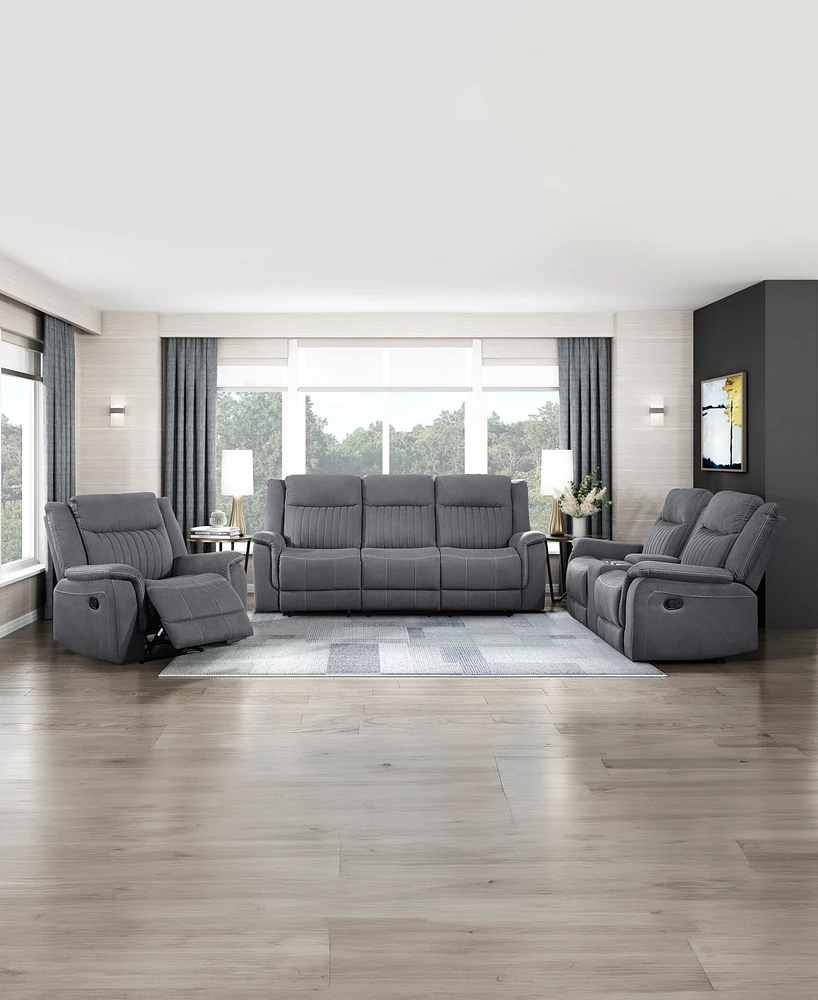 Homelegance White Label Magnus 86" Double Reclining Sofa