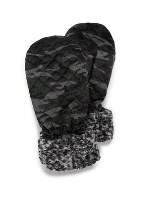Muk Luks Women's Quilted Mitten, Camo, One Size