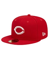 New Era Men's Red Cincinnati Reds Logo 59FIFTY Fitted Hat