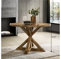 Windvale Cross-Buck Base Dining Table