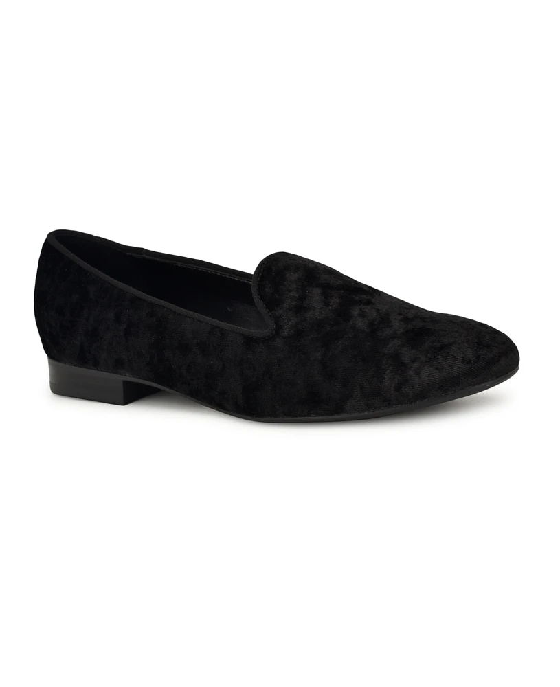 Nine West Women's Renold Velvet Slip-On Smoking Slipper