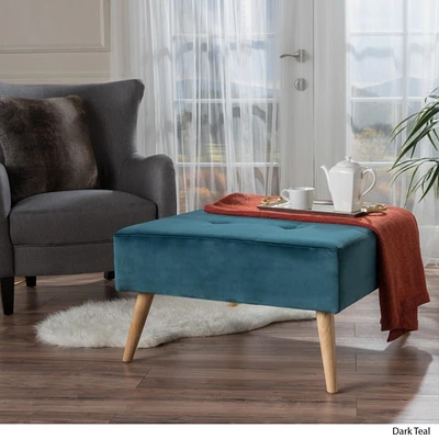 Versatile Square Ottoman with Tufted Top for Seating or End Table