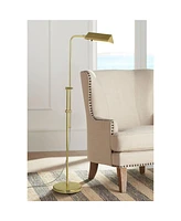 Tony Traditional Farmhouse Adjustable Pharmacy Light Floor Lamp Standing 54" Tall Gleaming Brass Gold Metal Rotating Head Decor for Living Room R