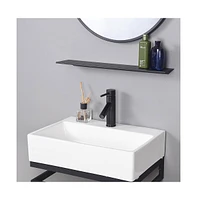 Aquaterior 1 Hole Bathroom Round Faucet Cold & Hot Water for Undermount Vessel Sink Orb