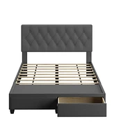 Boyd Sleep Boyd Salerno Upholstered Platform Bed Frame with Storage Drawers