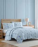 Laura Ashley Peony Garden Reversible 2 Piece Quilt Set, Twin