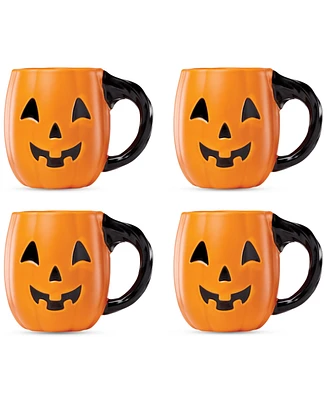 Lenox Porcelain Pumpkin Mugs, Set of 4