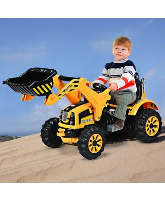 Kids Ride On Excavator Truck With Front Loader Digger