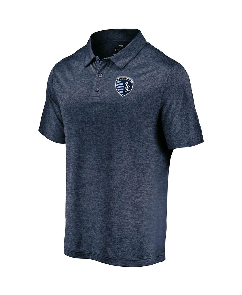 Fanatics Men's Navy Sporting Kansas City Poly Polo Shirt