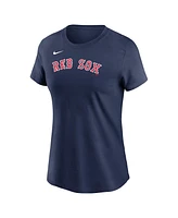 Nike Women's Navy Boston Red Sox Wordmark T-Shirt