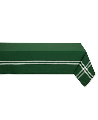 Design Imports Border Stripe Tablecloth, 52x52 Inches