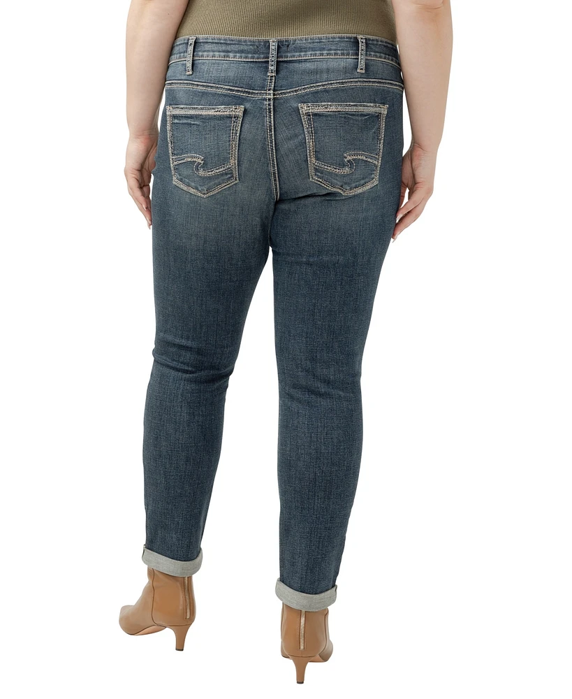 Silver Jeans Co. Plus Girlfriend Mid Rise Skinny Leg