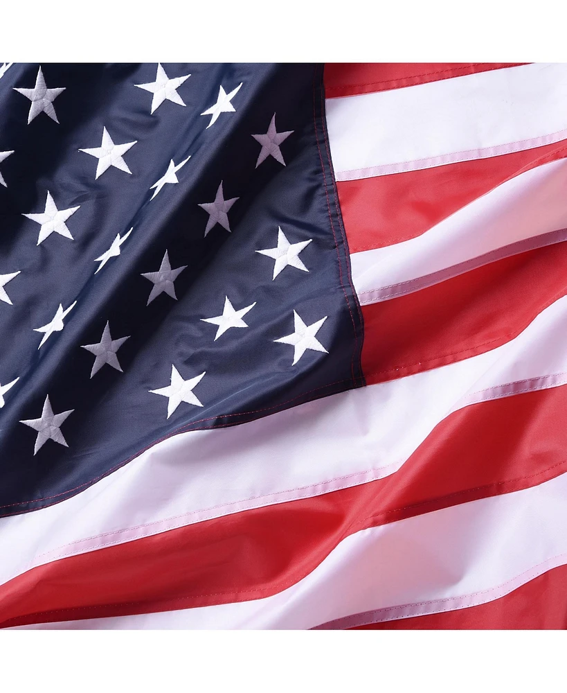 Yescom 4x6 Ft Us Flag Polyester Oxford Fabric Sewn Stripes Fade Resistance Yard
