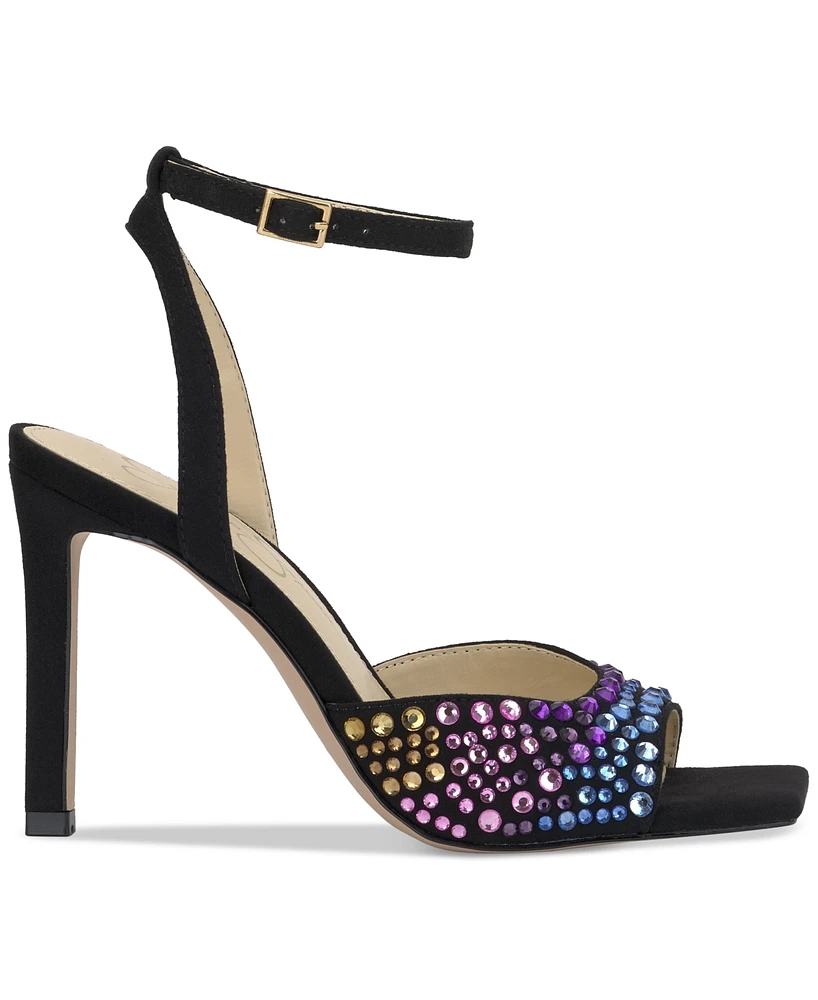 Jessica Simpson Women's Lendall Two-Piece Ankle-Strap Embellished Dress Sandals