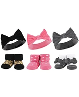 Hudson Baby Girls Headband & Sock Accessory Gift Box