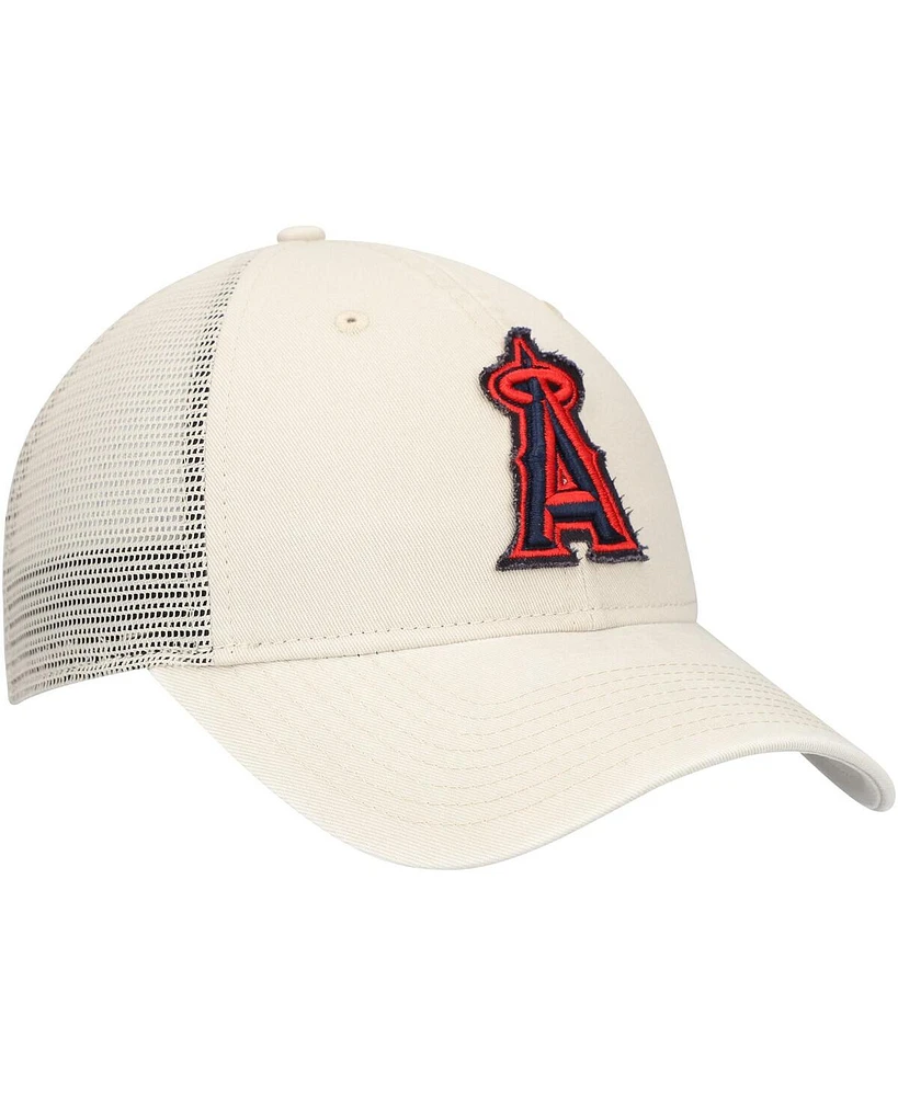 New Era Men's Stone Los Angeles Angels Game Day 9TWENTY Adjustable Trucker Hat