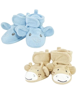 Hudson Baby Boys Unisex Plush Fleece House Slippers