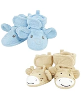 Hudson Baby Boys Unisex Plush Fleece House Slippers