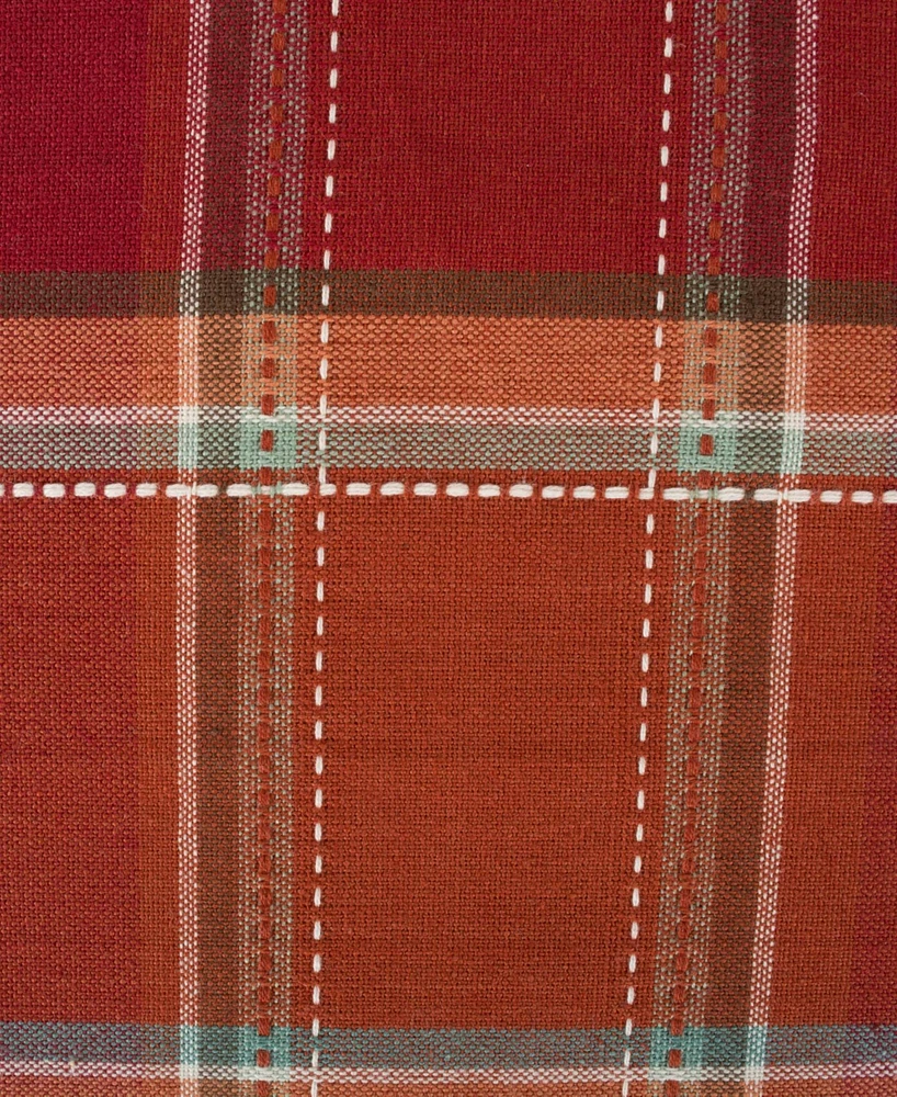 Design Imports Autumn Spice Plaid Table Runner, 14"x108 "